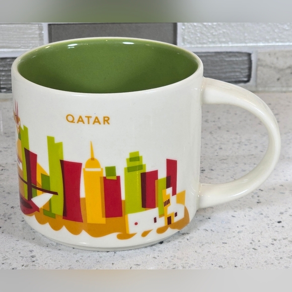 Rare Vintage Starbucks 'You Are Here' Qatar Mug - Picture 1 of 3